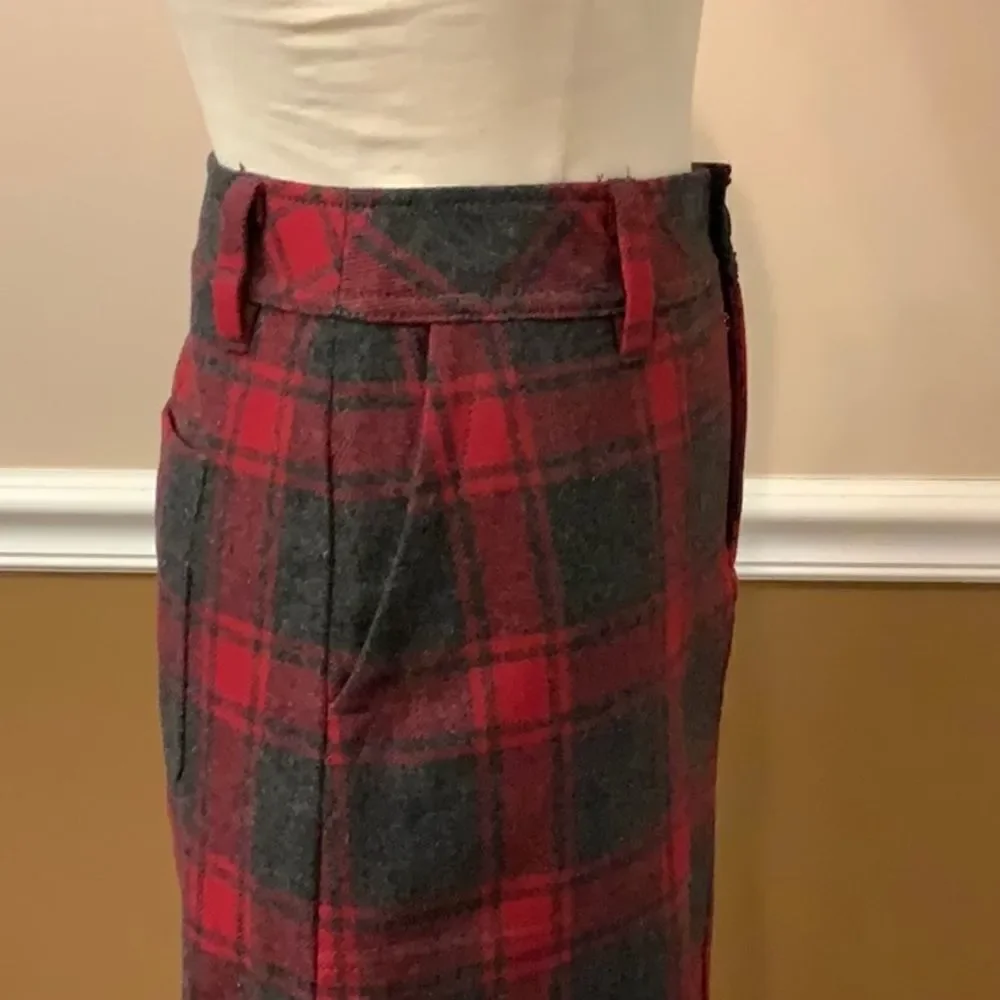 NWOT Eddie Bauer Wool Blend plaid Skirt 2P